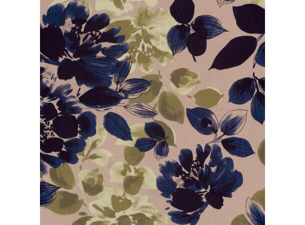 Viskose Borken Crepe Blader, gammelrosa