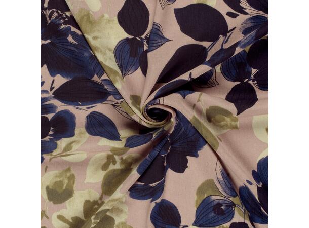 Viskose Borken Crepe Blader, gammelrosa