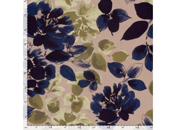 Viskose Borken Crepe Blader, gammelrosa