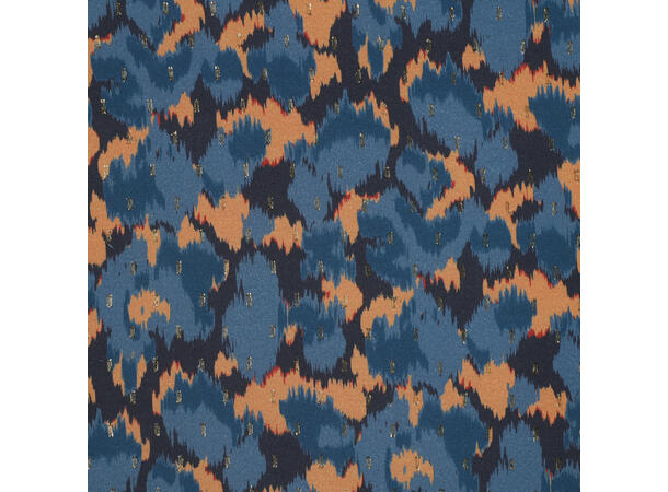 Viskose Lurex Animal Skin - Navy