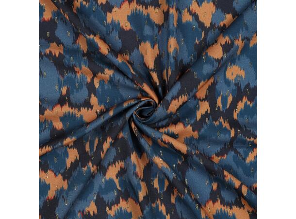 Viskose Lurex Animal Skin - Navy