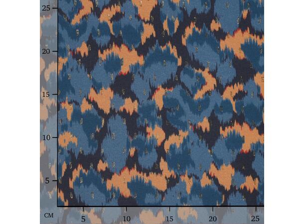 Viskose Lurex Animal Skin - Navy