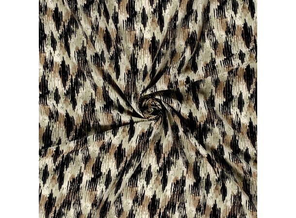 Viskose Poplin Abstract Off White striper