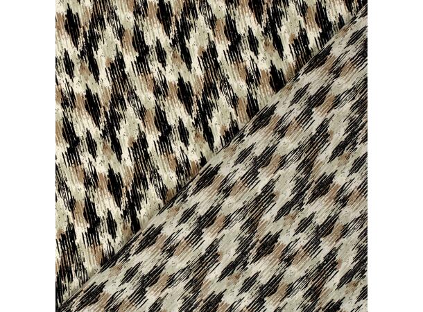 Viskose Poplin Abstract Off White striper