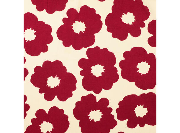 Viskose Poplin Wine red - flowers