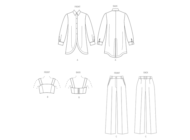 Vogue 2037 - Skjorte, topp og bukse.