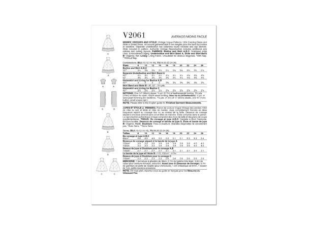 Vogue 2061 - Vintage kjole.