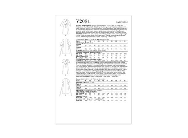 Vogue 2081 - Vintage kjole.