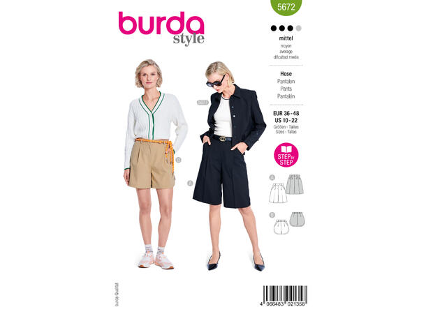 Burda 5761 - Joggebukse og shorts.