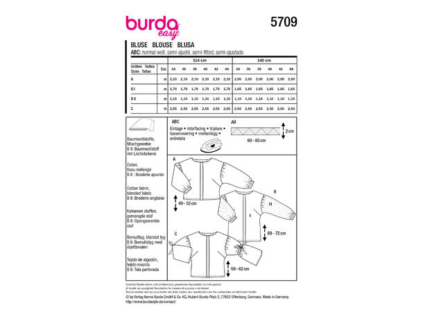 Burda 5771 - Bluse.