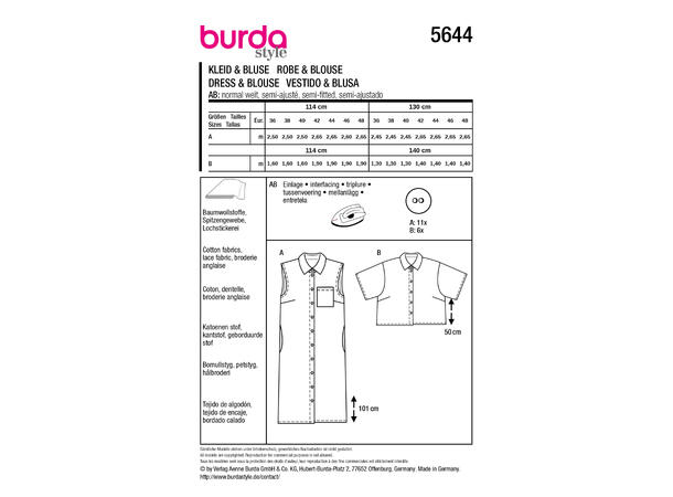 Burda 6023 - Kjole og bluse