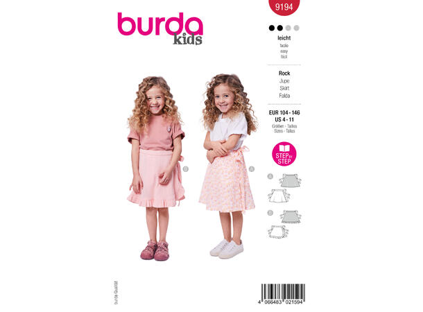 Burda 9442 - Skjørt