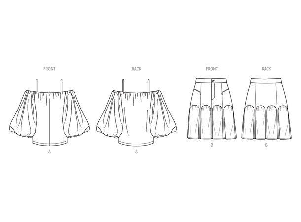 KnowME 2093 - Topp og skjørt.