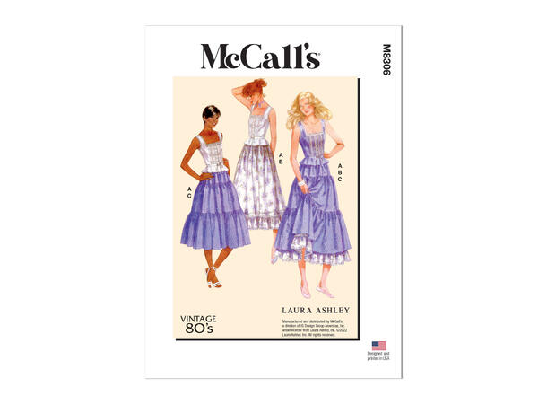 McCall's 8306 - Vintage topp og skjørt.