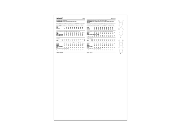 McCall's 8407 - Body og topp.