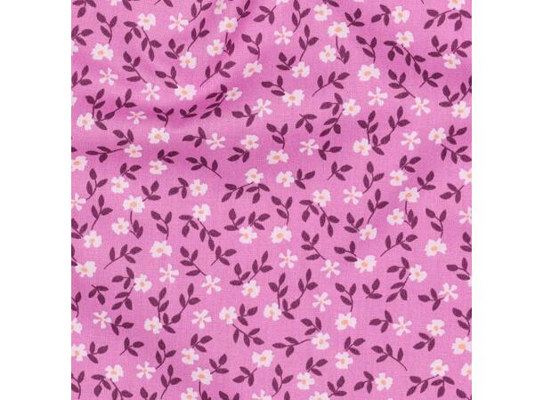 Poplin Blomster - rosa