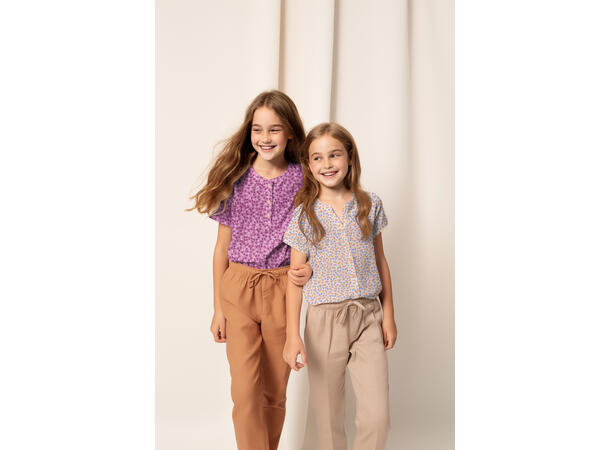 Poplin Blomster - rosa