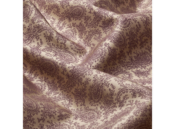 Printet fôrstoff, twill viskose i khaki/vinrød