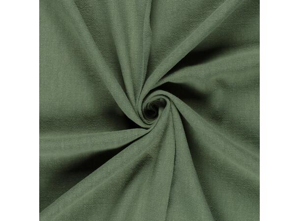 Vasket Ramie Lin Oliven grønn