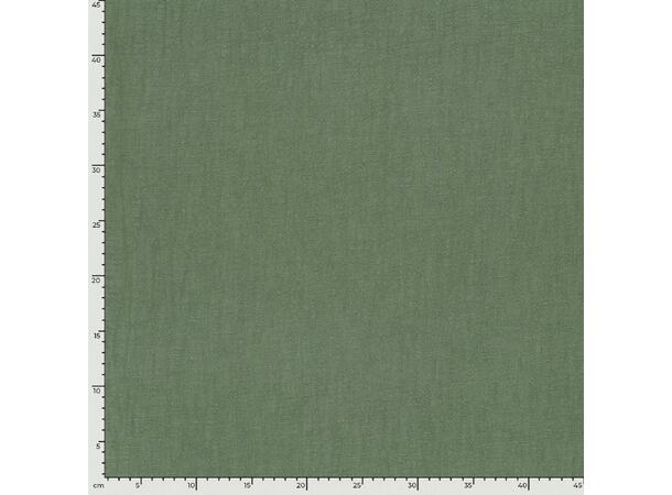 Vasket Ramie Lin Oliven grønn