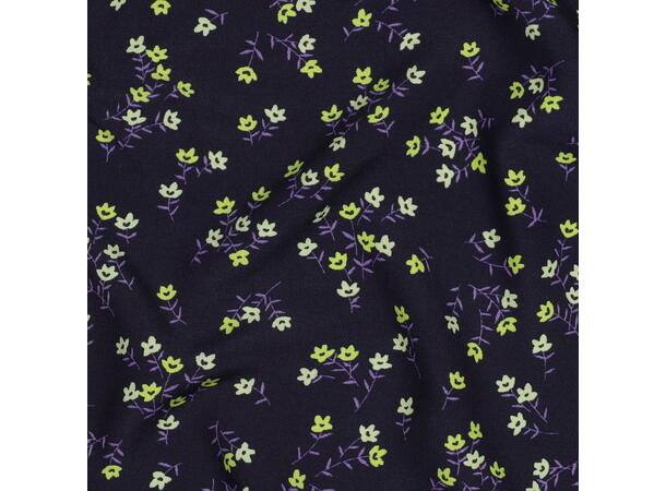 Viskose Radiance Flowers - Navy 