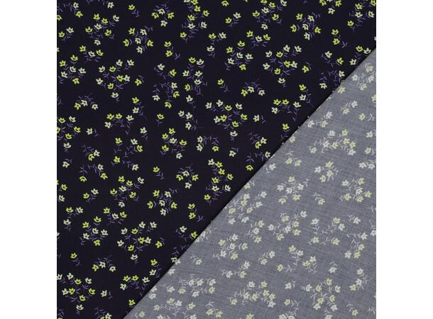 Viskose Radiance Flowers - Navy 