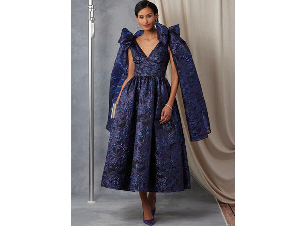 Vogue 2048 - Kjole med store sløyfer.