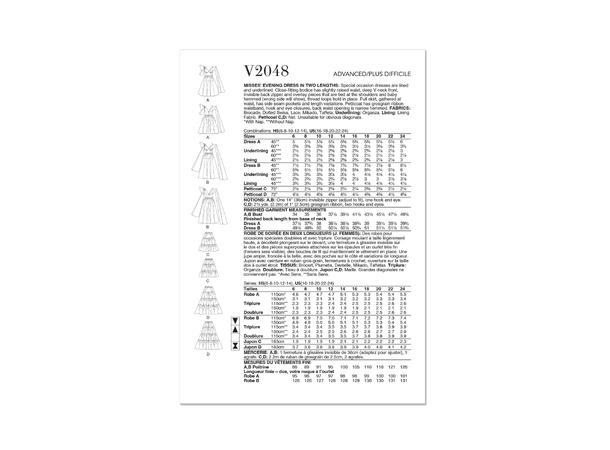 Vogue 2048 - Kjole med store sløyfer.