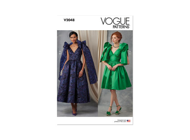 Vogue 2048 - Kjole med store sløyfer.