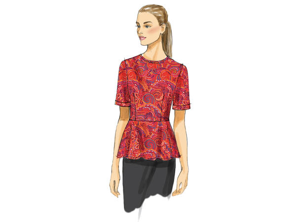 Vogue 8815 - Peplum topp.