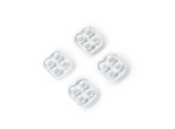 Transparent baksideknapp