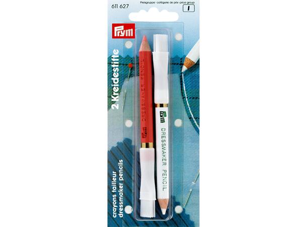 Krittblyant m/børste , hvit og rosa